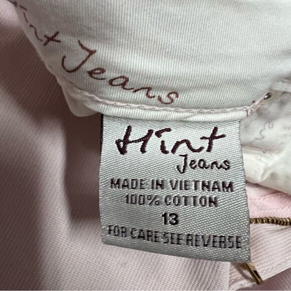 Vintage y2k Hint capri corduroy jeans in light pink. NWOT sz 13 low rise - Picture 11 of 13